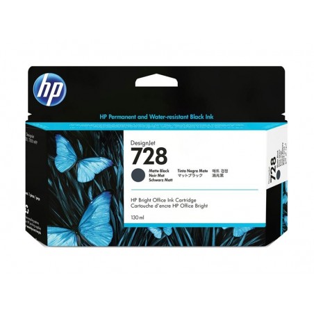 HP 728 130-ml Matte Black DesignJet Ink Cartridge