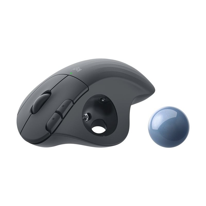 LOGITECH ERGO M575 for Business Trackball right-handed optical 5 buttons wireless Bluetooth Bolt USB receiver graphite