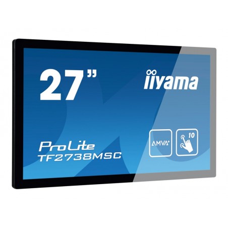 IIYAMA 27inch IPS 1920x1080 10 Points Touch 1000:1 425cd/m2 5ms DVI HDMI DP USB Touch Interface Speakers 2x3W IIYAMA 27inch IPS 1920x1080 10 Points Touch 1000:1 425cd/m2 5ms DVI HDMI DP USB Touch Interface Speakers 2x3W