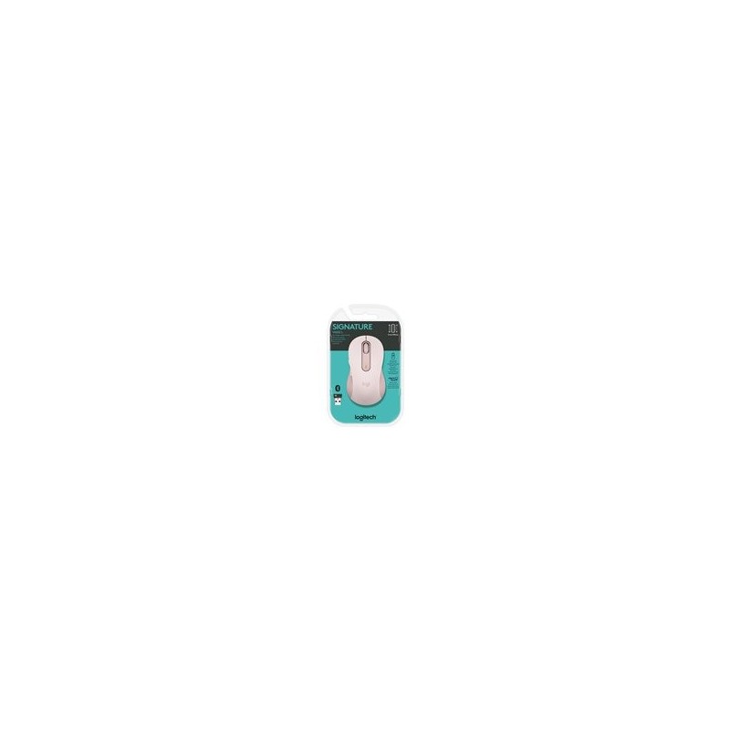 LOGITECH Signature M650 L Mouse large size optical 5 buttons wireless Bluetooth 2.4 GHz Bolt USB receiver rose