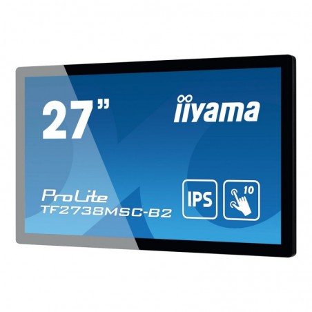 IIYAMA 27inch IPS 1920x1080 10 Points Touch 1000:1 425cd/m2 5ms DVI HDMI DP USB Touch Interface Speakers 2x3W IIYAMA 27inch IPS 1920x1080 10 Points Touch 1000:1 425cd/m2 5ms DVI HDMI DP USB Touch Interface Speakers 2x3W