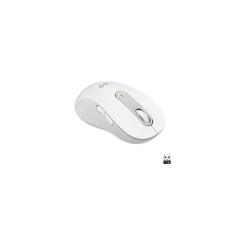 LOGITECH Signature M650 L Mouse large size optical 5 buttons wireless Bluetooth 2.4 GHz Bolt USB receiver off-white