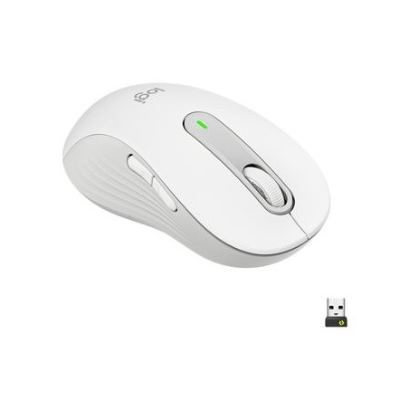 LOGITECH Signature M650 L Mouse large size optical 5 buttons wireless Bluetooth 2.4 GHz Bolt USB receiver off-white
