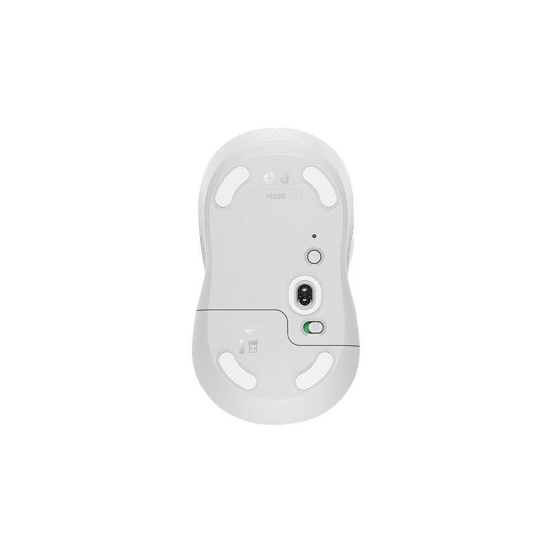 LOGITECH Signature M650 L Mouse large size optical 5 buttons wireless Bluetooth 2.4 GHz Bolt USB receiver off-white