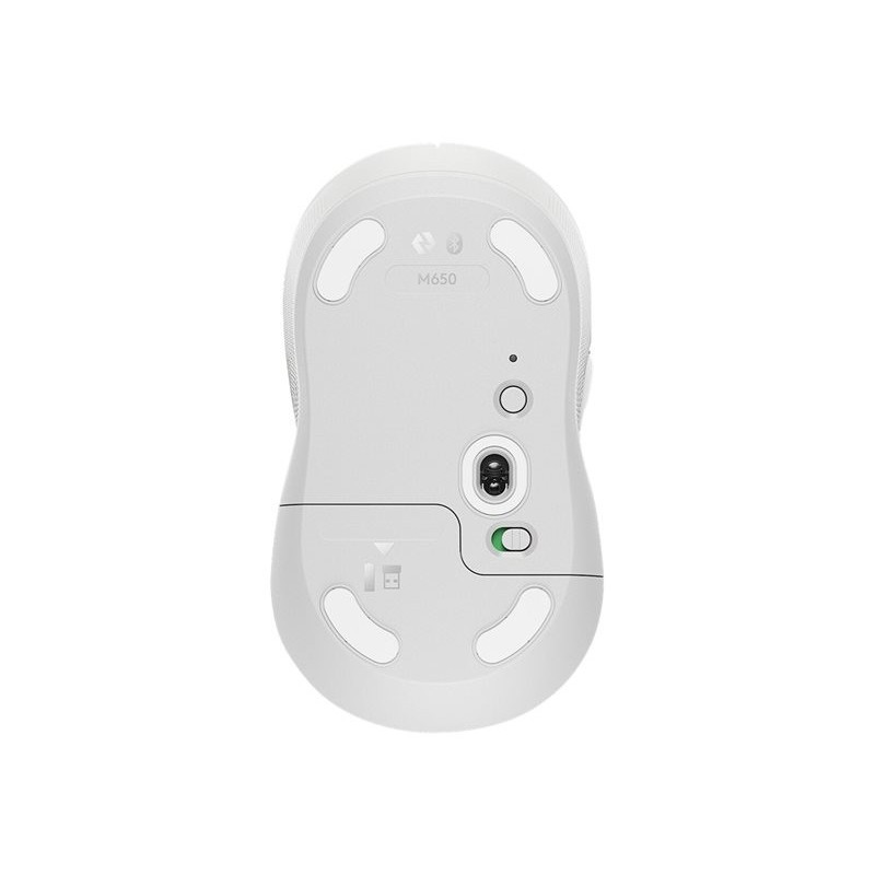 LOGITECH Signature M650 L Mouse large size optical 5 buttons wireless Bluetooth 2.4 GHz Bolt USB receiver off-white