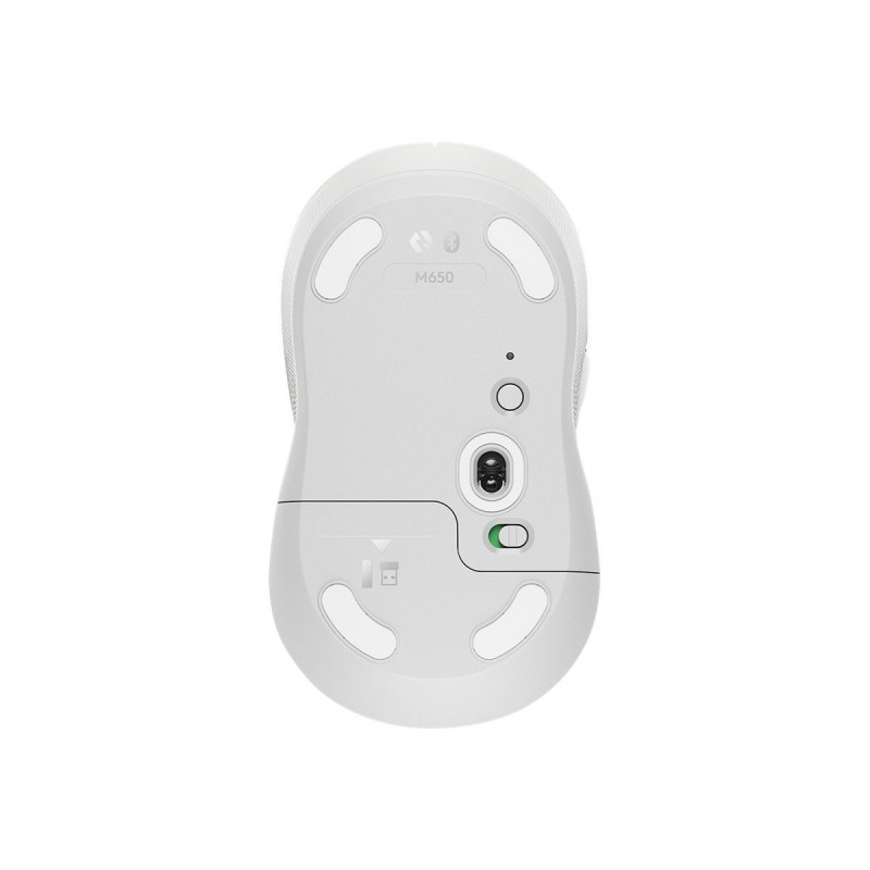 LOGITECH Signature M650 L Mouse large size optical 5 buttons wireless Bluetooth 2.4 GHz Bolt USB receiver off-white