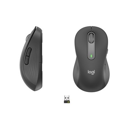 LOGITECH Signature M650 L LEFT Mouse large size left-handed optical 5 buttons wireless Bluetooth 2.4 GHz