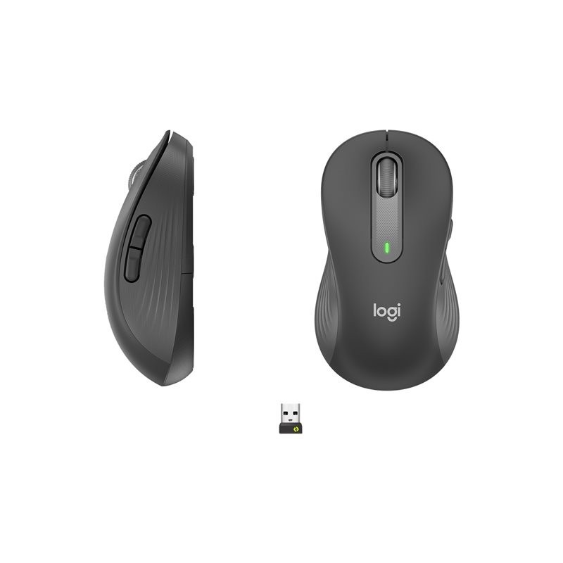 LOGITECH Signature M650 L LEFT Mouse large size left-handed optical 5 buttons wireless Bluetooth 2.4 GHz