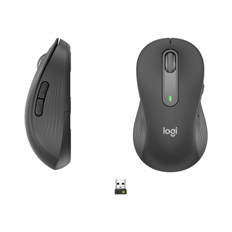 LOGITECH Signature M650 L LEFT Mouse large size left-handed optical 5 buttons wireless Bluetooth 2.4 GHz