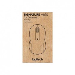 LOGITECH Signature M650 for Business Mouse wireless Bluetooth 2.4 GHz Bolt USB receiver off-white