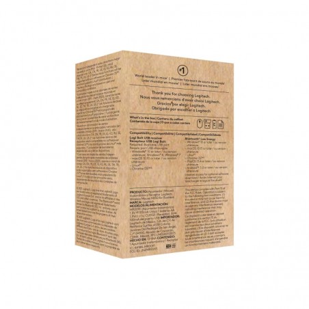 LOGITECH Signature M650 for Business Mouse wireless Bluetooth 2.4 GHz Bolt USB receiver off-white