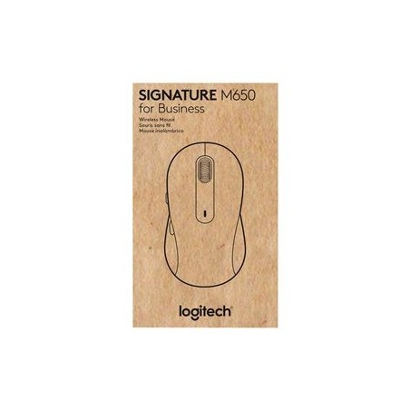LOGITECH Signature M650 for Business Mouse wireless Bluetooth 2.4 GHz Bolt USB receiver off-white