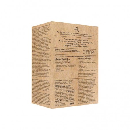 LOGITECH Signature M650 for Business Mouse wireless Bluetooth 2.4 GHz Bolt USB receiver off-white