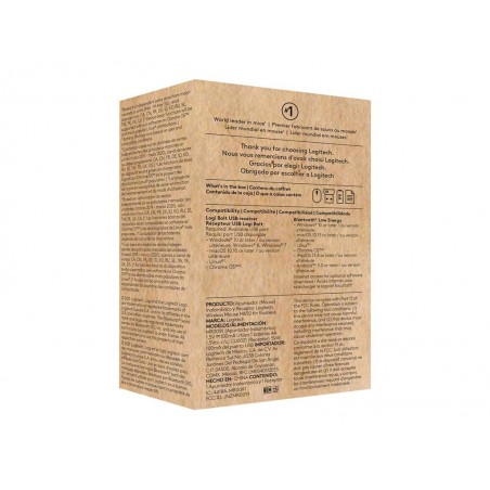 LOGITECH Signature M650 for Business Mouse wireless Bluetooth 2.4 GHz Bolt USB receiver off-white