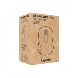 LOGITECH Signature M650 for Business Mouse wireless Bluetooth 2.4 GHz Bolt USB receiver off-white