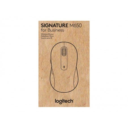 LOGITECH Signature M650 L for Business Mouse right-handed 5 buttons wireless Bluetooth 2.4 GHz Bolt USB receiver