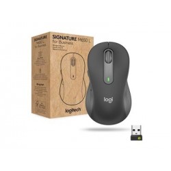 LOGITECH Signature M650 L for Business Mouse right-handed 5 buttons wireless Bluetooth 2.4 GHz Bolt USB receiver