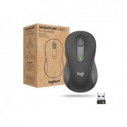 LOGITECH Signature M650 L for Business Mouse right-handed 5 buttons wireless Bluetooth 2.4 GHz Bolt USB receiver