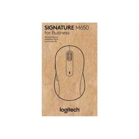 LOGITECH Signature M650 L for Business Mouse right-handed 5 buttons wireless Bluetooth 2.4 GHz Bolt USB receiver