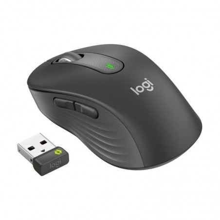 LOGITECH Signature M650 L for Business Mouse right-handed 5 buttons wireless Bluetooth 2.4 GHz Bolt USB receiver
