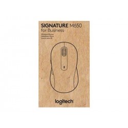 LOGITECH Signature M650 L for Business Mouse right-handed 5 buttons wireless Bluetooth 2.4 GHz Bolt USB receiver