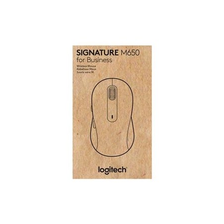 LOGITECH Signature M650 L for Business Mouse right-handed 5 buttons wireless Bluetooth 2.4 GHz Bolt USB receiver