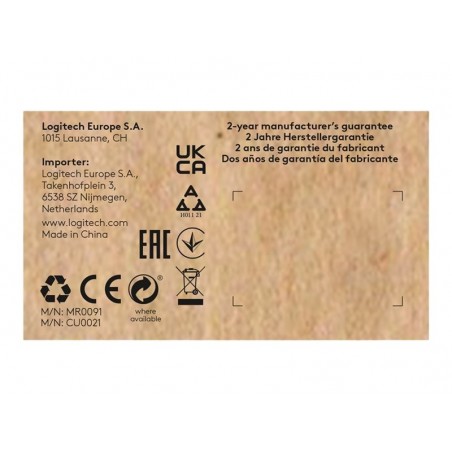 LOGITECH Signature M650 L for Business Mouse right-handed 5 buttons wireless Bluetooth 2.4 GHz Bolt USB receiver