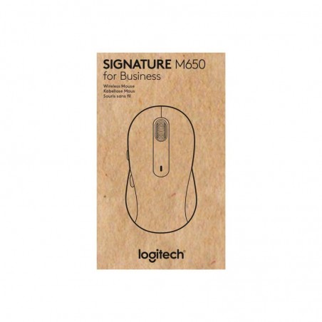LOGITECH Signature M650 L for Business Mouse right-handed 5 buttons wireless Bluetooth 2.4 GHz Bolt USB receiver