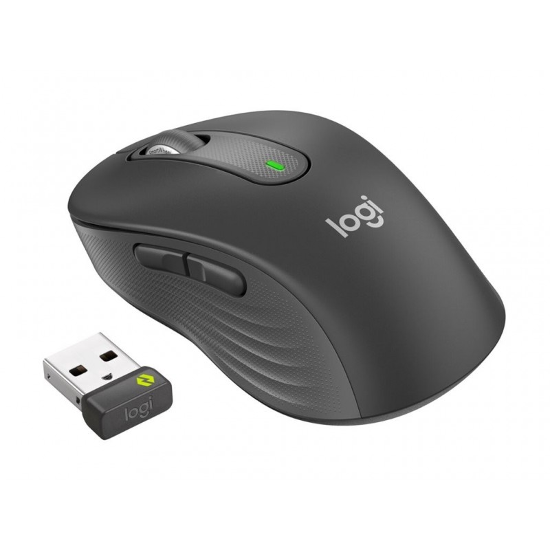 LOGITECH Signature M650 L for Business Mouse right-handed 5 buttons wireless Bluetooth 2.4 GHz Bolt USB receiver