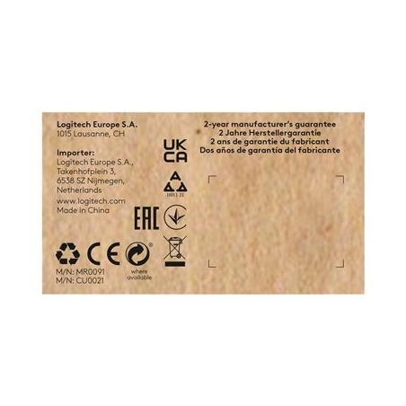 LOGITECH Signature M650 L for Business Mouse right-handed 5 buttons wireless Bluetooth 2.4 GHz Bolt USB receiver