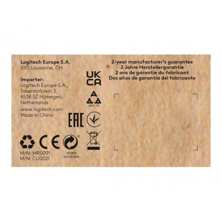 LOGITECH Signature M650 L for Business Mouse right-handed 5 buttons wireless Bluetooth 2.4 GHz Bolt USB receiver