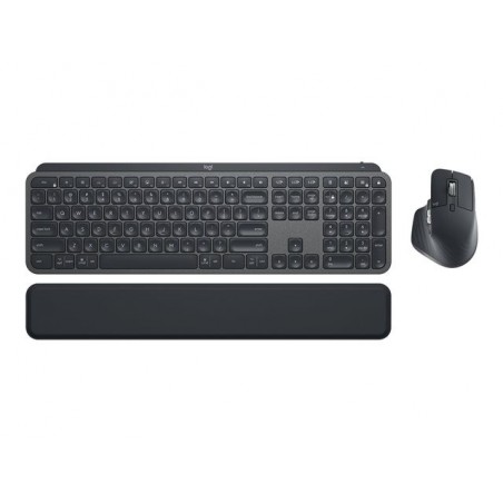 LOGITECH MX Keys Combo for Business Keyboard and mouse set backlit wireless Bluetooth LE QWERTY US International graphite (US)
