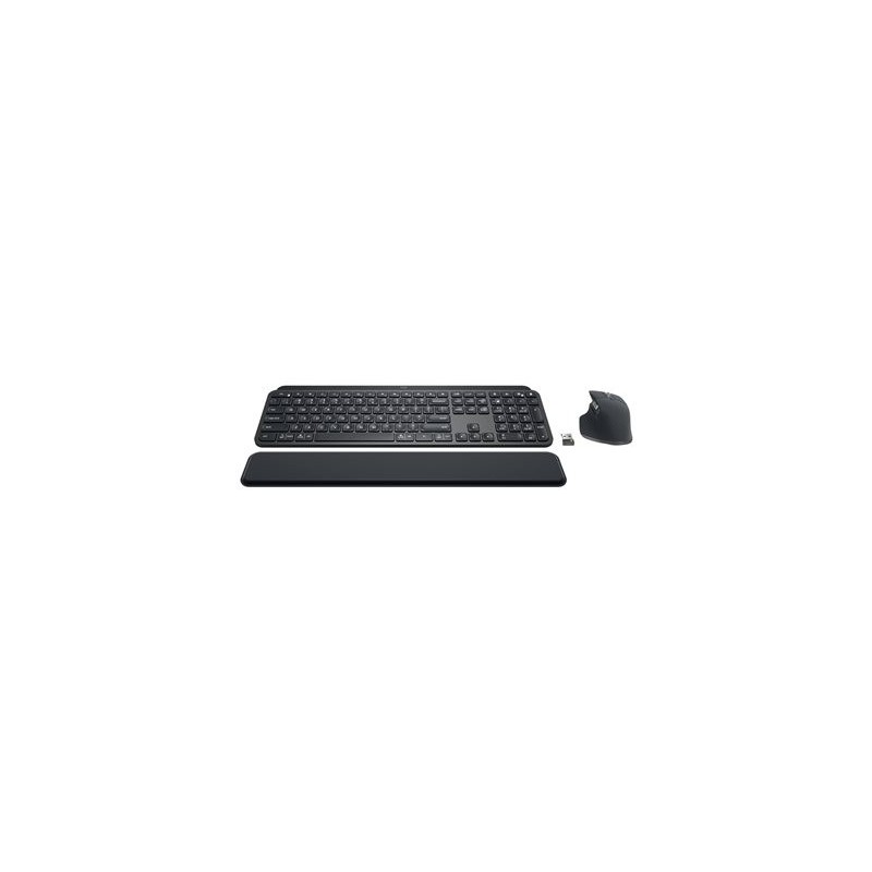 LOGITECH MX Keys Combo for Business Keyboard and mouse set backlit wireless Bluetooth LE QWERTY US International graphite (US)