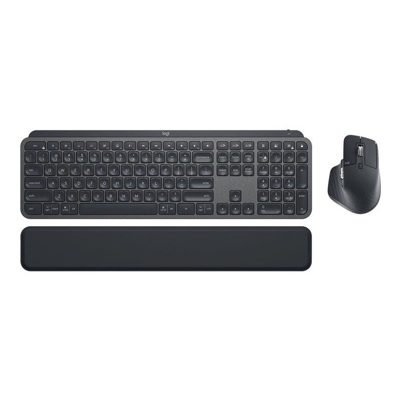 LOGITECH MX Keys Combo for Business Keyboard and mouse set backlit wireless Bluetooth LE QWERTY US International graphite (US)