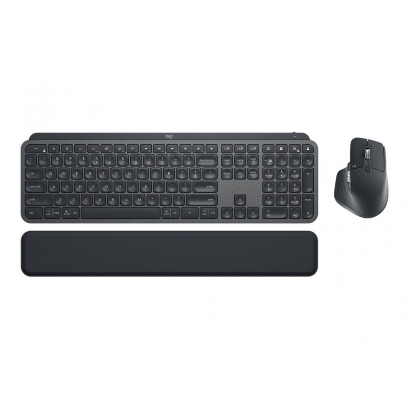 LOGITECH MX Keys Combo for Business Keyboard and mouse set backlit wireless Bluetooth LE QWERTY US International graphite (US)