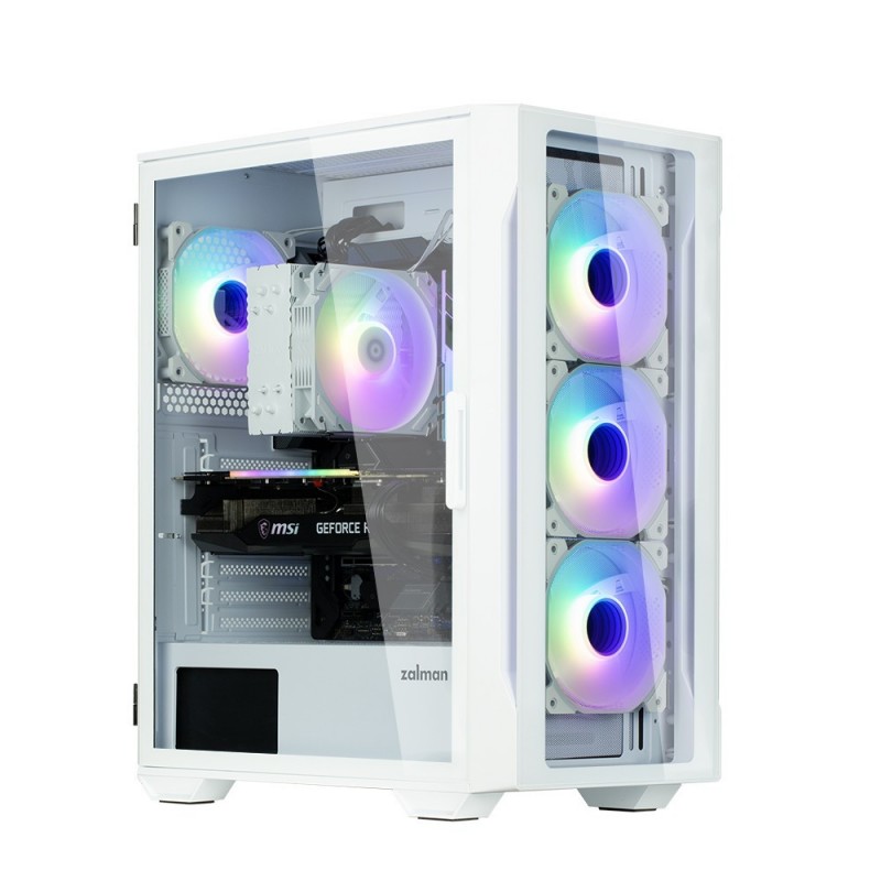 Obudowa Neo TG Mid Tower RGB 4xwentylator, biała Obudowa Neo TG Mid Tower RGB 4xwentylator, biała