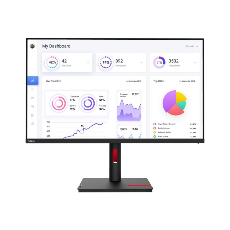LENOVO ThinkVision T32p-30 31.5inch IPS 3840x2160 16:9 350cd/m2 4ms HDMI DP USB-C 3.2 LENOVO ThinkVision T32p-30 31.5inch IPS 3840x2160 16:9 350cd/m2 4ms HDMI DP USB-C 3.2