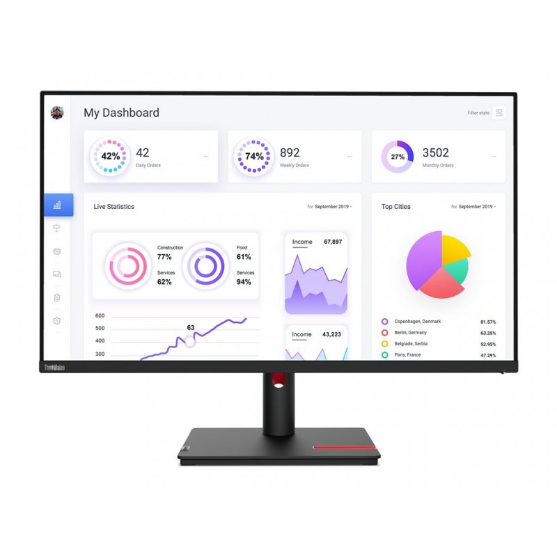 LENOVO ThinkVision T32p-30 31.5inch IPS 3840x2160 16:9 350cd/m2 4ms HDMI DP USB-C 3.2 LENOVO ThinkVision T32p-30 31.5inch IPS 3840x2160 16:9 350cd/m2 4ms HDMI DP USB-C 3.2