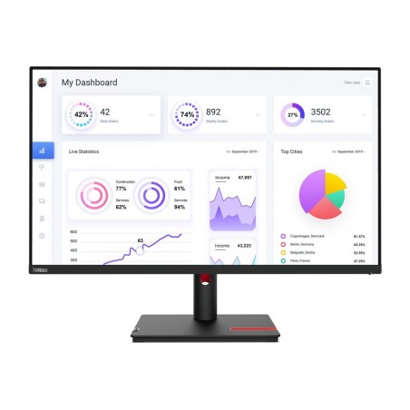 LENOVO ThinkVision T32p-30 31.5inch IPS 3840x2160 16:9 350cd/m2 4ms HDMI DP USB-C 3.2 LENOVO ThinkVision T32p-30 31.5inch IPS 3840x2160 16:9 350cd/m2 4ms HDMI DP USB-C 3.2