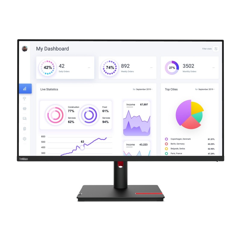 LENOVO ThinkVision T32p-30 31.5inch IPS 3840x2160 16:9 350cd/m2 4ms HDMI DP USB-C 3.2 LENOVO ThinkVision T32p-30 31.5inch IPS 3840x2160 16:9 350cd/m2 4ms HDMI DP USB-C 3.2