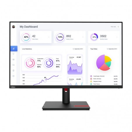 LENOVO ThinkVision T32p-30 31.5inch IPS 3840x2160 16:9 350cd/m2 4ms HDMI DP USB-C 3.2 LENOVO ThinkVision T32p-30 31.5inch IPS 3840x2160 16:9 350cd/m2 4ms HDMI DP USB-C 3.2