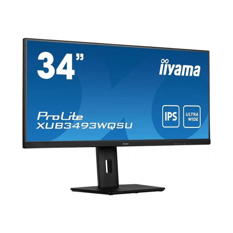 IIYAMA XUB3493WQSU-B5 34inch UW ETE IPS-panel 3440x1440 FreeSync 3000:1 400cd/m2 0.4ms MPRT HDR 2xHDMI 2xDP USB-HUB Speakers (P) IIYAMA XUB3493WQSU-B5 34inch UW ETE IPS-panel 3440x1440 FreeSync 3000:1 400cd/m2 0.4ms MPRT HDR 2xHDMI 2xDP USB-HUB Speakers (P)