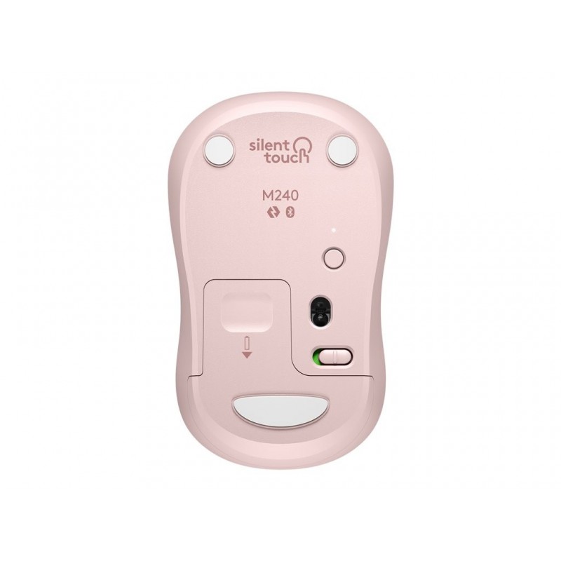 LOGITECH M240 Silent Mouse right and left-handed optical 3 buttons wireless Bluetooth rose