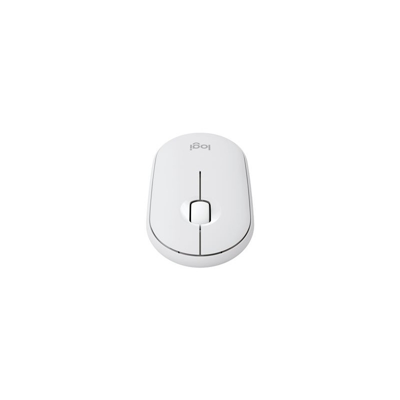 LOGITECH Pebble Mouse 2 M350s Mouse optical 3 buttons wireless Bluetooth 5.2 LE tonal white
