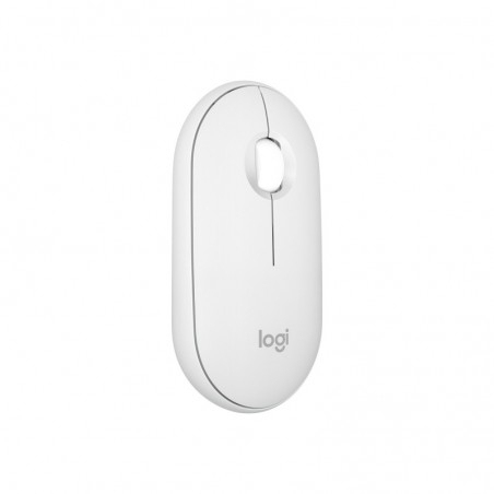 LOGITECH Pebble Mouse 2 M350s Mouse optical 3 buttons wireless Bluetooth 5.2 LE tonal white