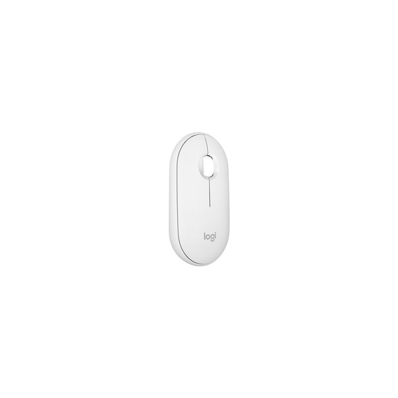 LOGITECH Pebble Mouse 2 M350s Mouse optical 3 buttons wireless Bluetooth 5.2 LE tonal white