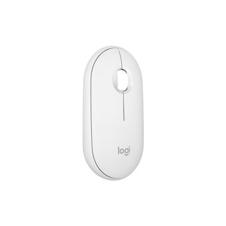 LOGITECH Pebble Mouse 2 M350s Mouse optical 3 buttons wireless Bluetooth 5.2 LE tonal white