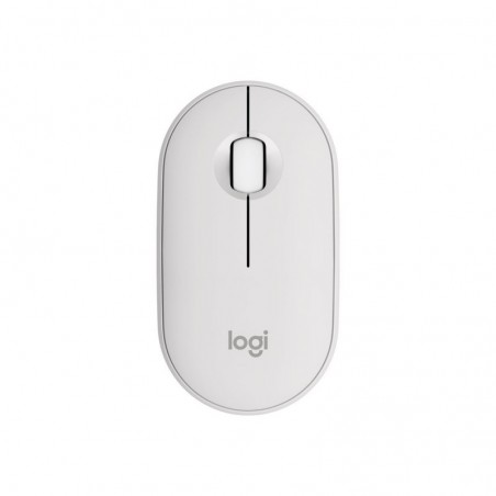 LOGITECH Pebble Mouse 2 M350s Mouse optical 3 buttons wireless Bluetooth 5.2 LE tonal white