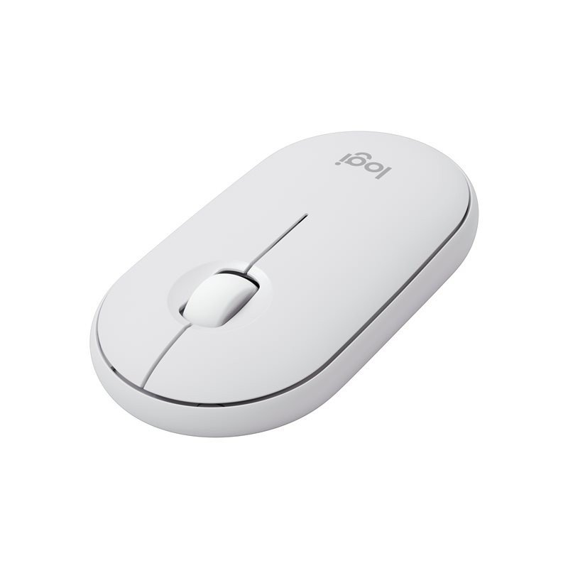 LOGITECH Pebble Mouse 2 M350s Mouse optical 3 buttons wireless Bluetooth 5.2 LE tonal white