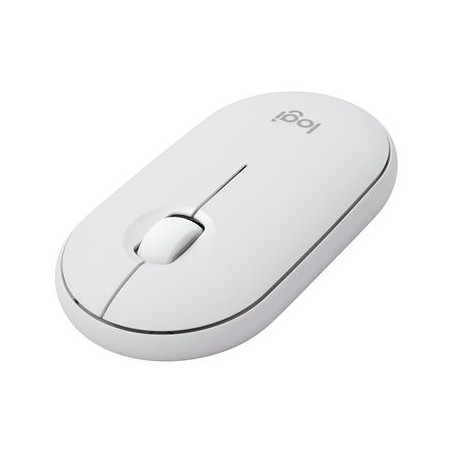 LOGITECH Pebble Mouse 2 M350s Mouse optical 3 buttons wireless Bluetooth 5.2 LE tonal white